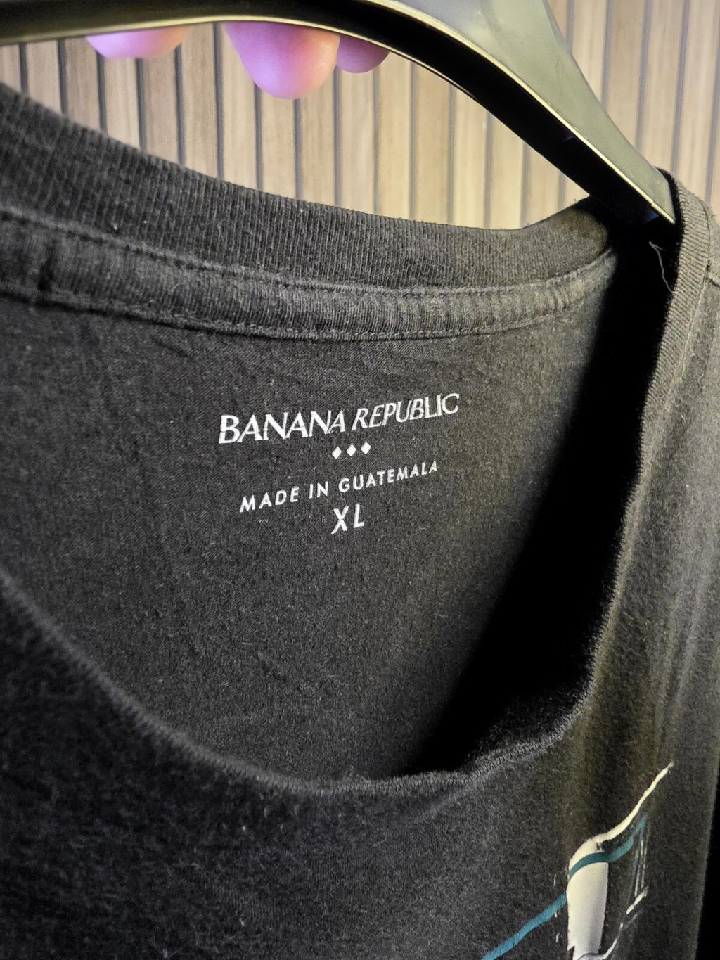 Banana Republic Men's Black Graphic T-Shirt XL