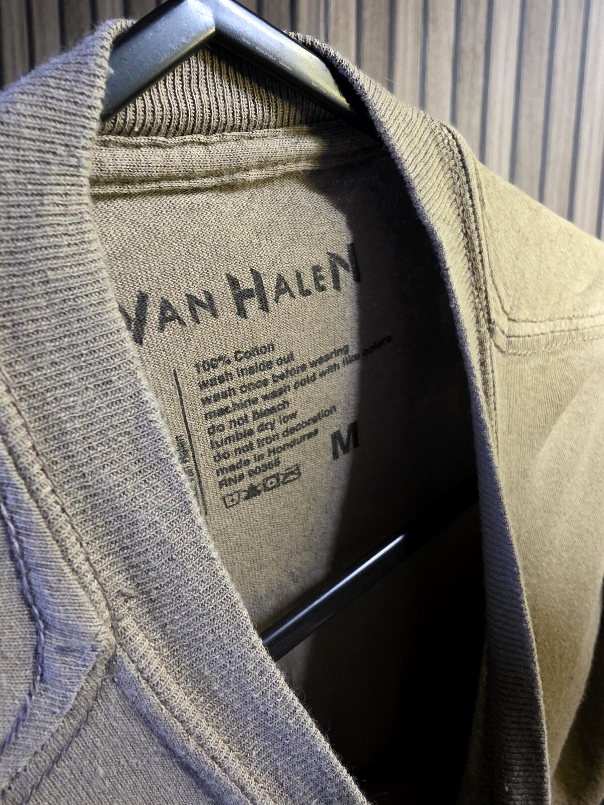Van Halen Tour of the World 1984 Graphic T-Shirt Brown Medium