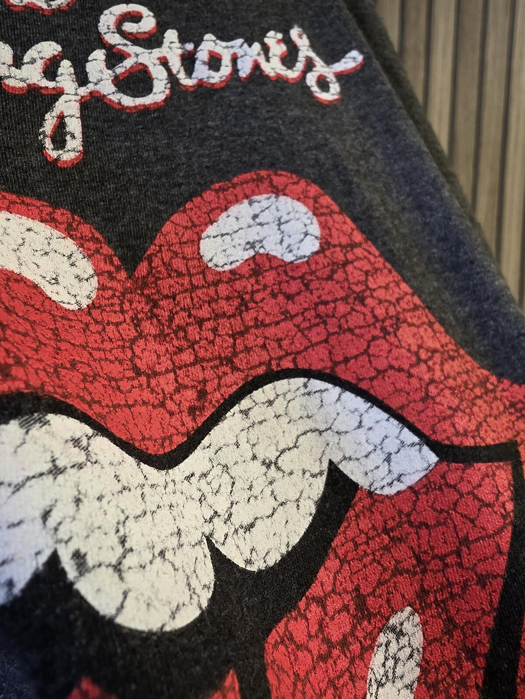 The Rolling Stones Tongue Logo T-Shirt Charcoal Grey Size L