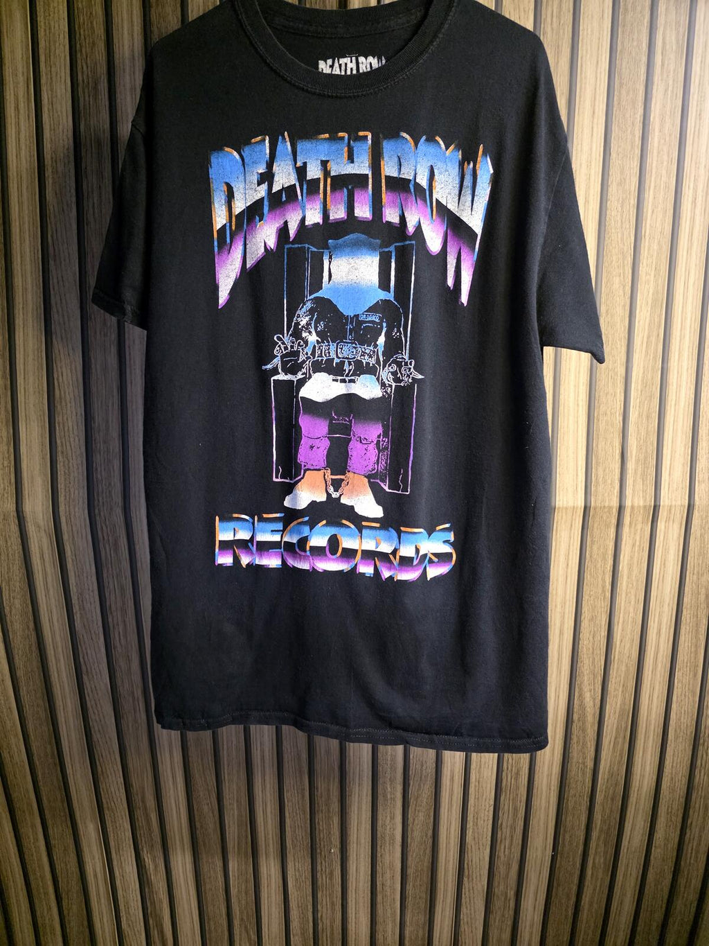 Death Row Records Graphic T-shirt Black Size Small