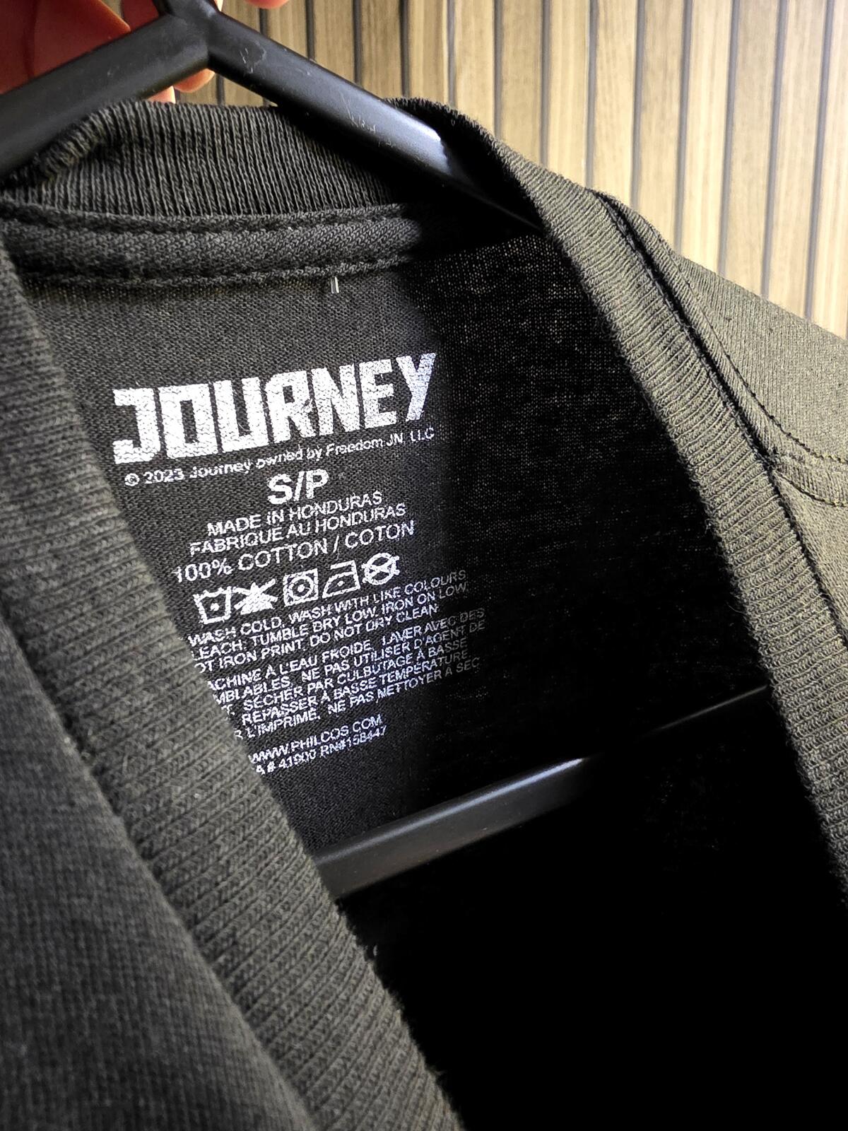 Journey Freedom World Tour 2023 Black Cotton T-Shirt S/P