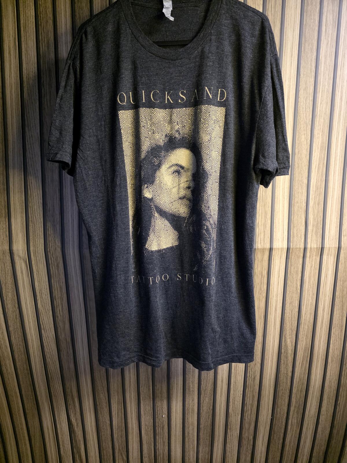 Next Level Apparel Quicksand Tattoo Studio Graphic T-Shirt Black Large