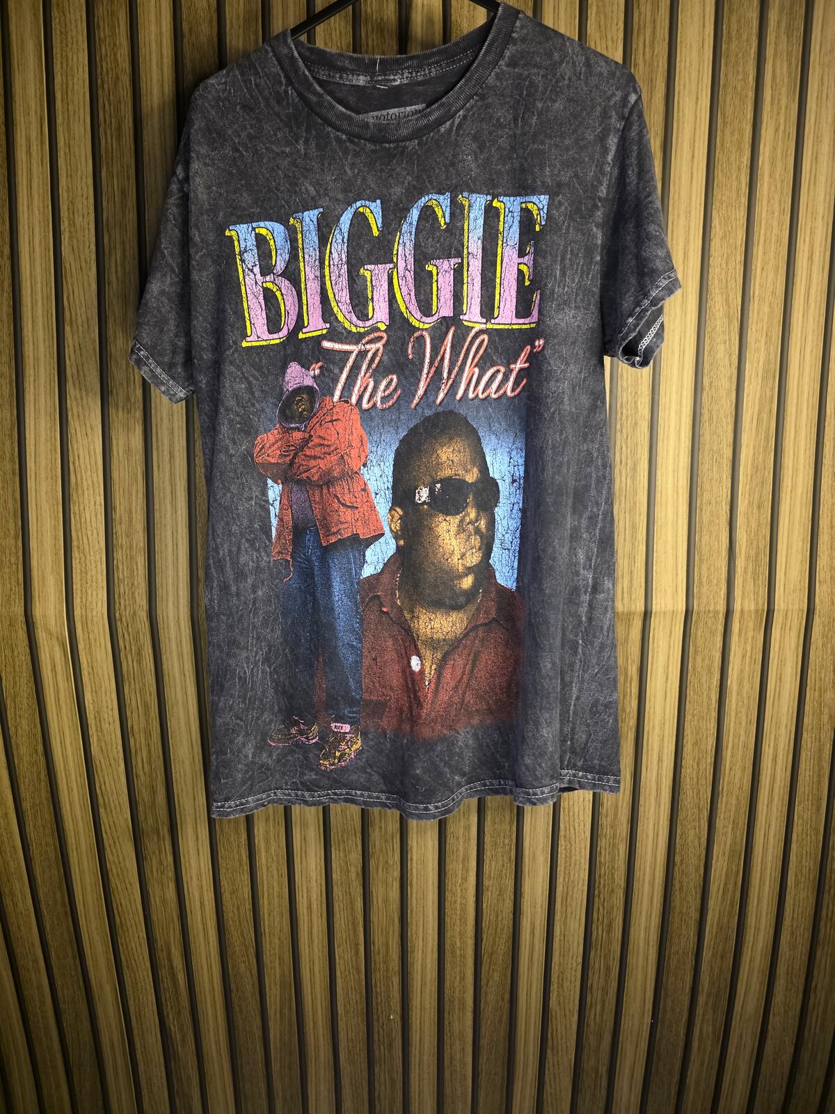 The Notorious B.I.G. Biggie The What Graphic T-Shirt Black Small