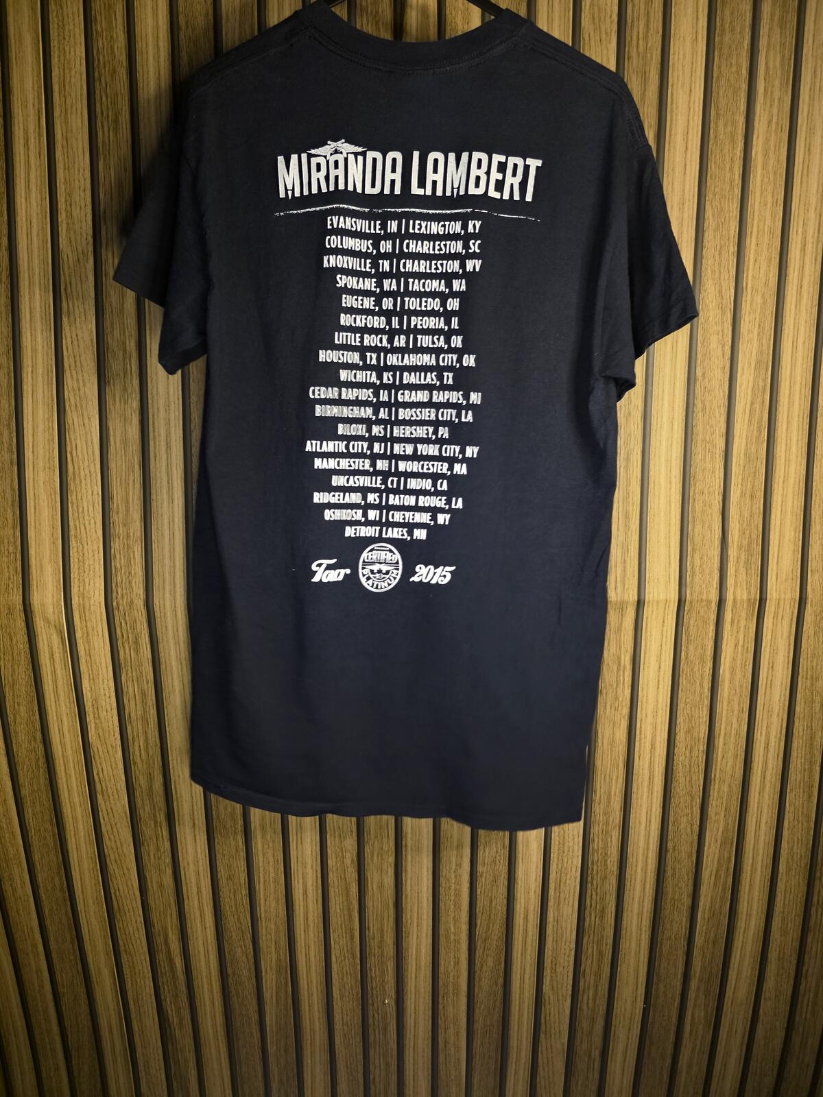 Miranda Lambert Certified Platinum Tour 2015 Black T-Shirt Small