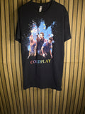 Coldplay Band Graphic T-shirt Black Size Small