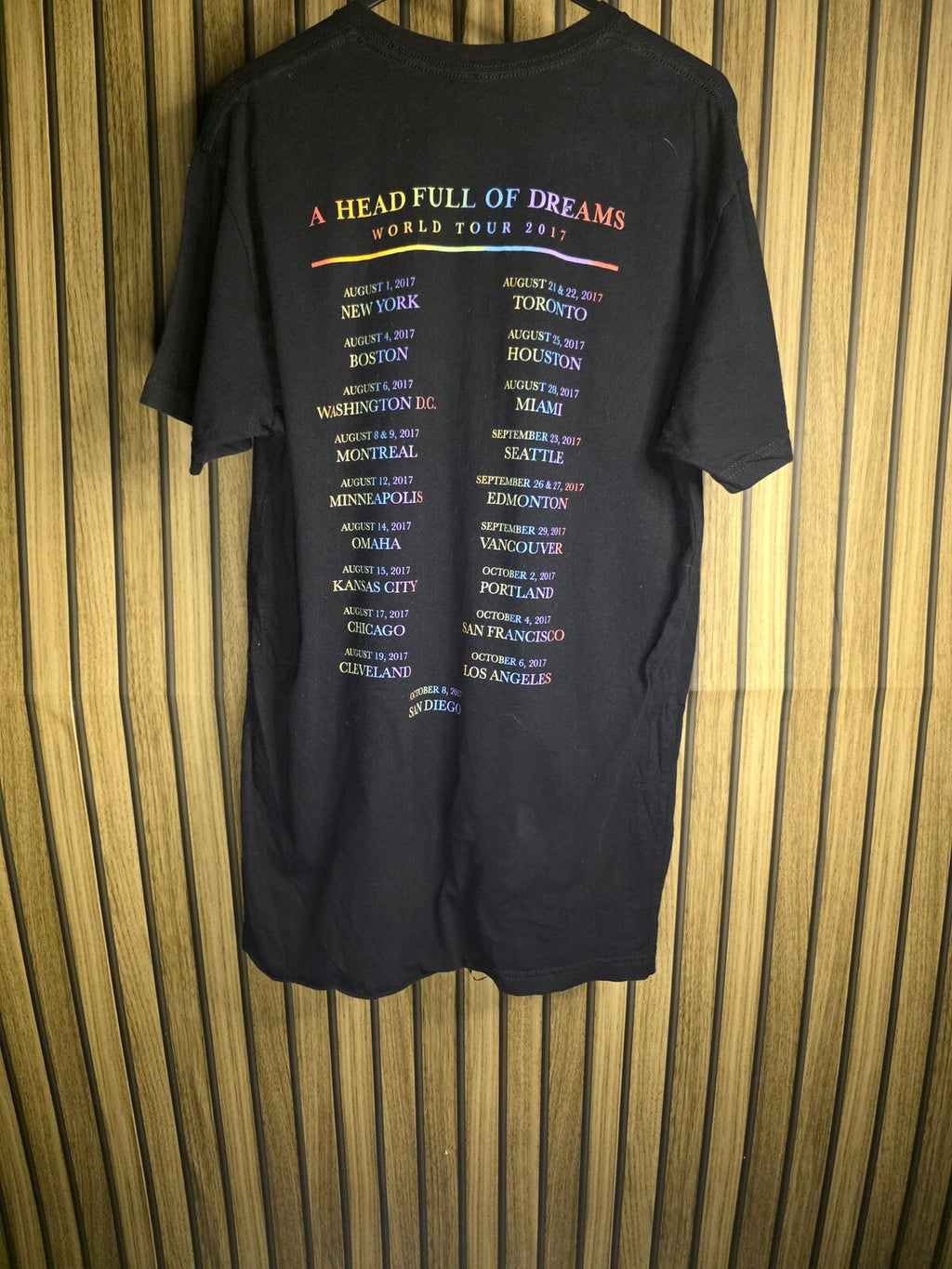 Coldplay Band Graphic T-shirt Black Size Small