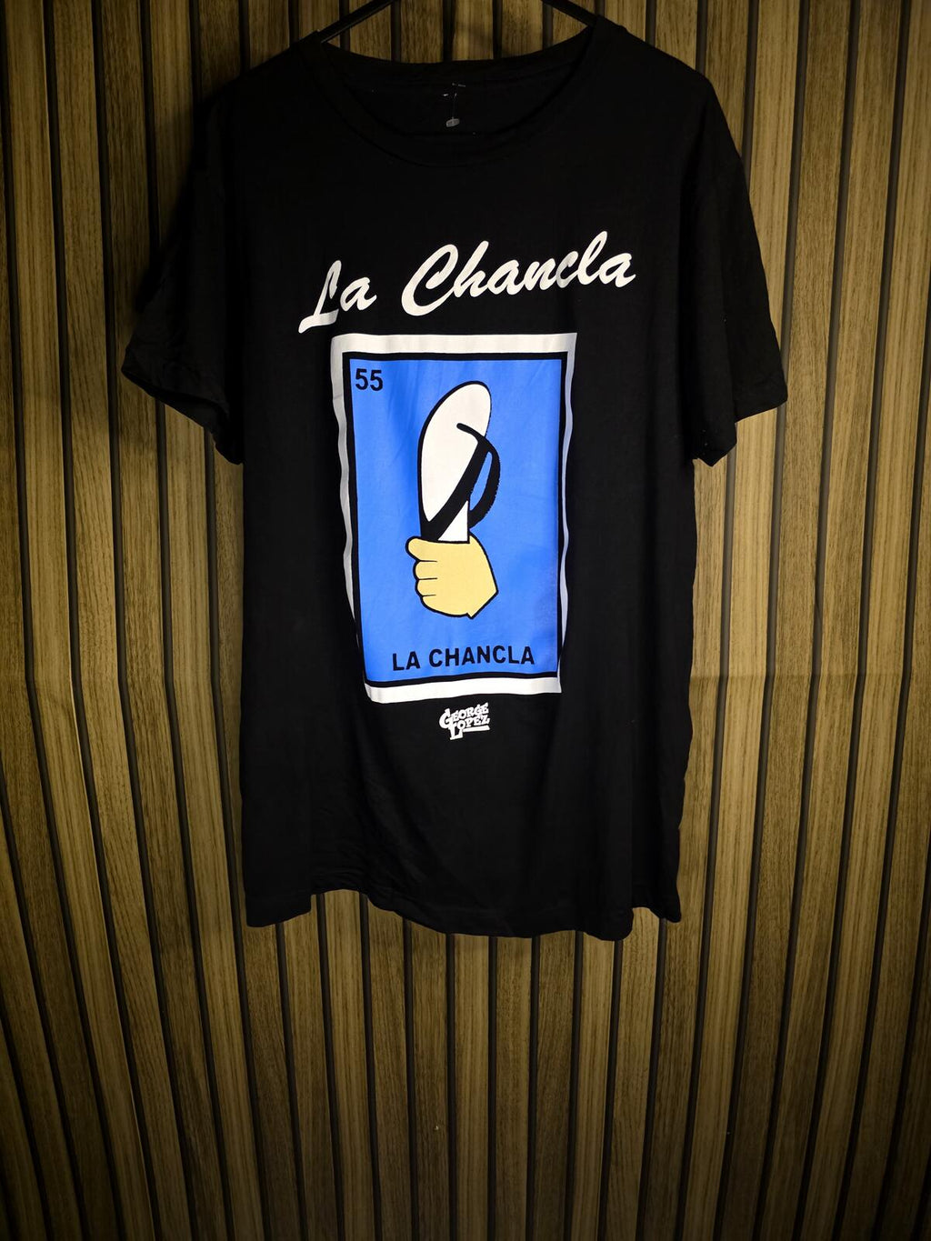 George Lopez La Chancla Graphic T-Shirt Black Medium