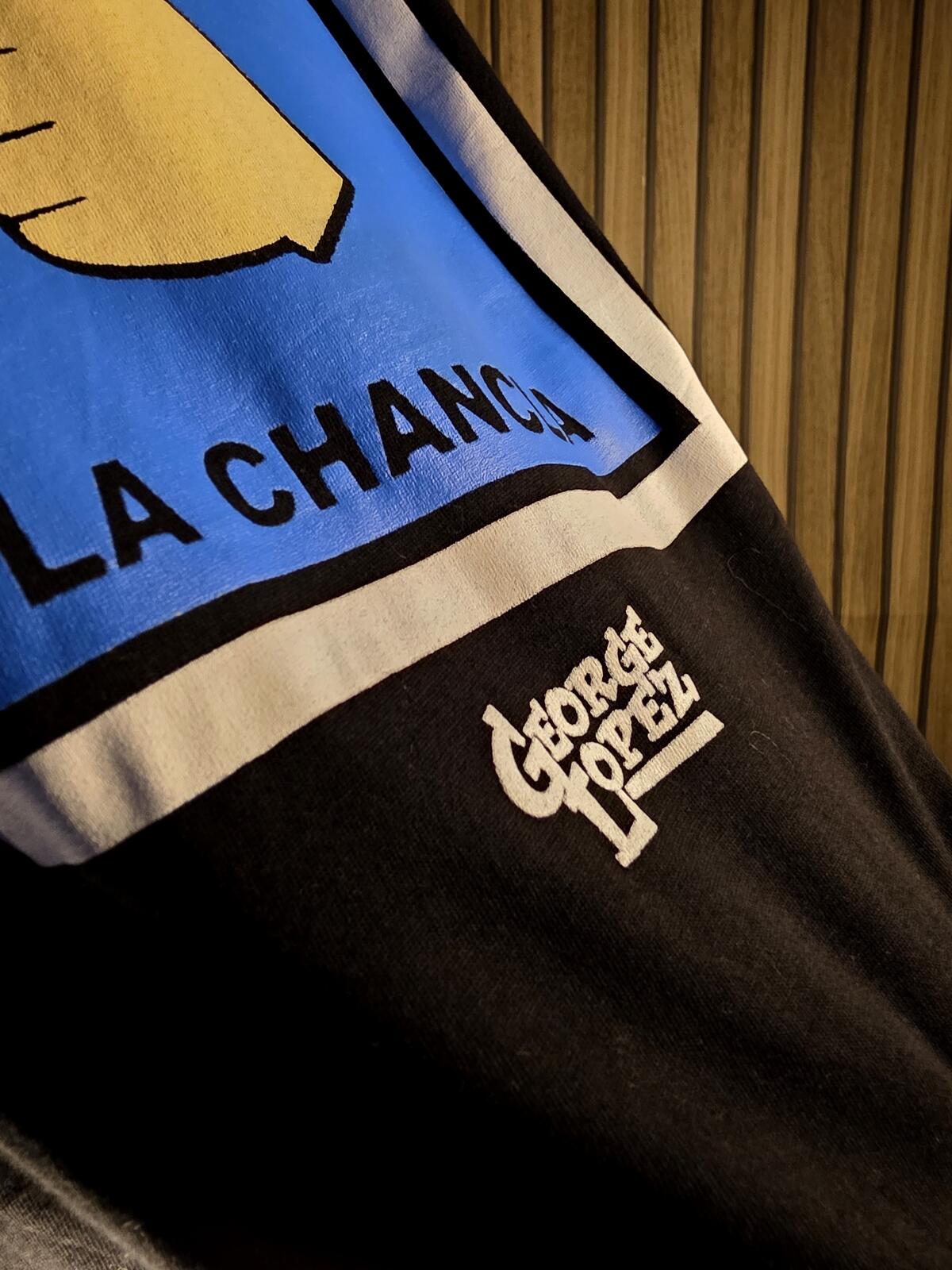 George Lopez La Chancla Graphic T-Shirt Black Medium