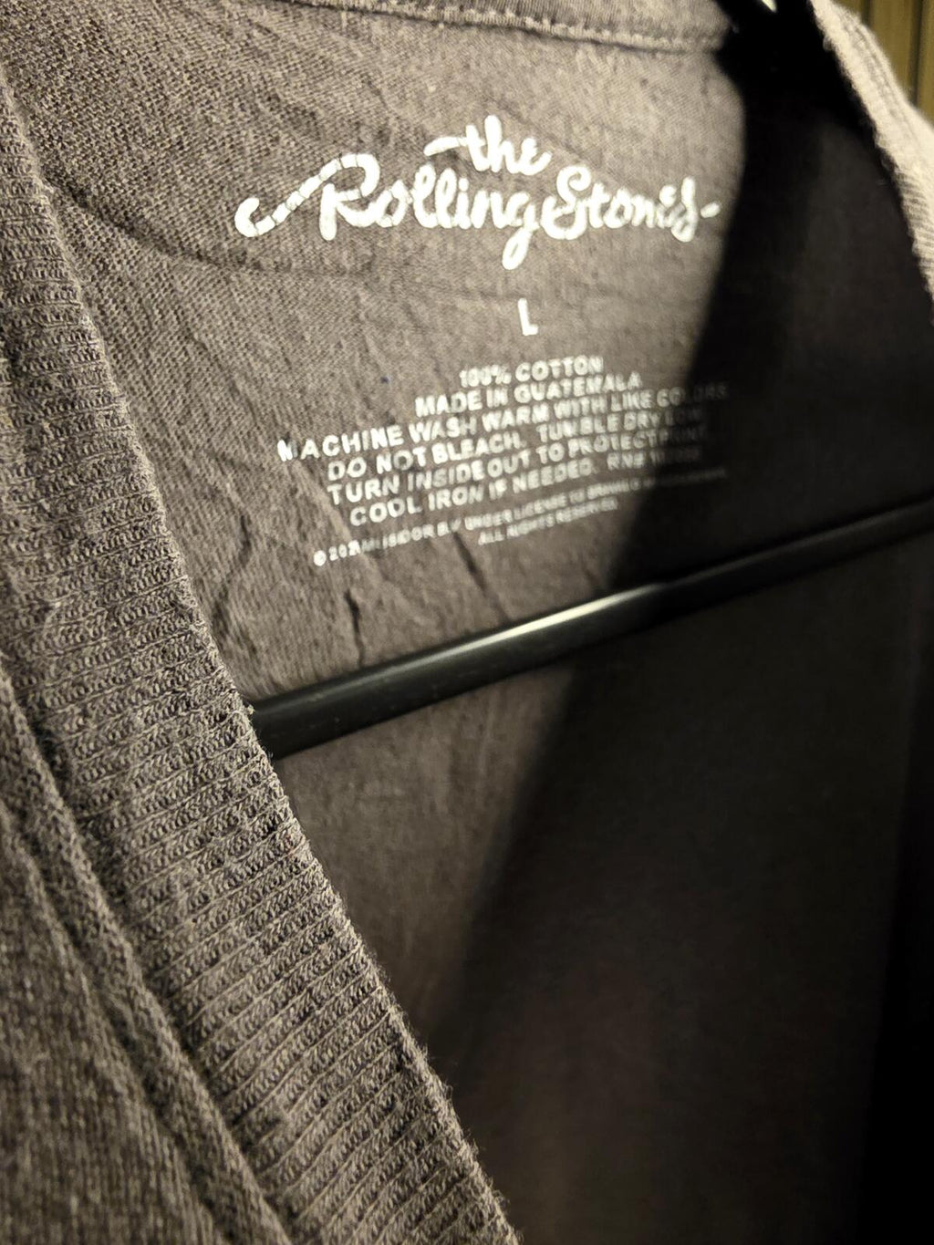 The Rolling Stones Graphic T-Shirt Multi-Coloured Tongues Design Black Size L