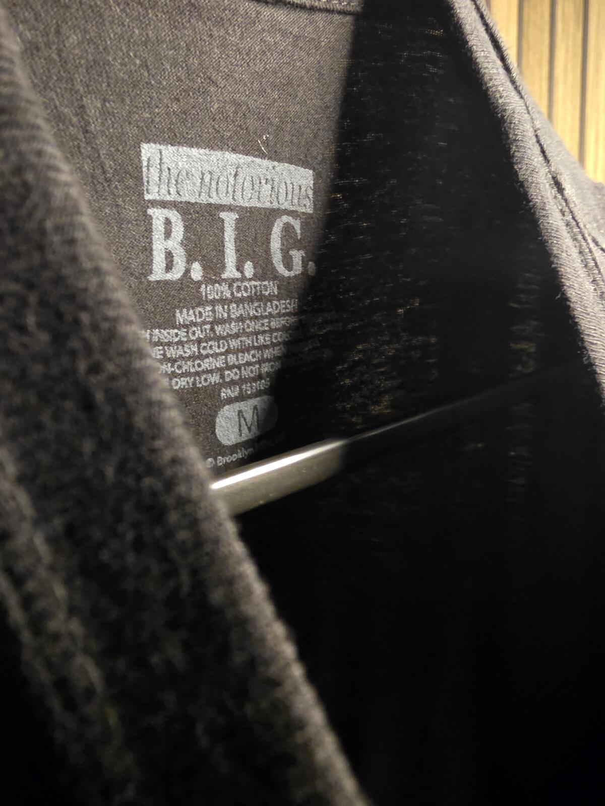 Biggie Smalls Graphic T-Shirt Black Size M