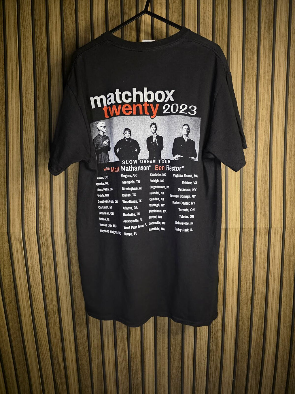 Matchbox Twenty Sun Dream Tour 2023 Black Graphic T-Shirt Medium