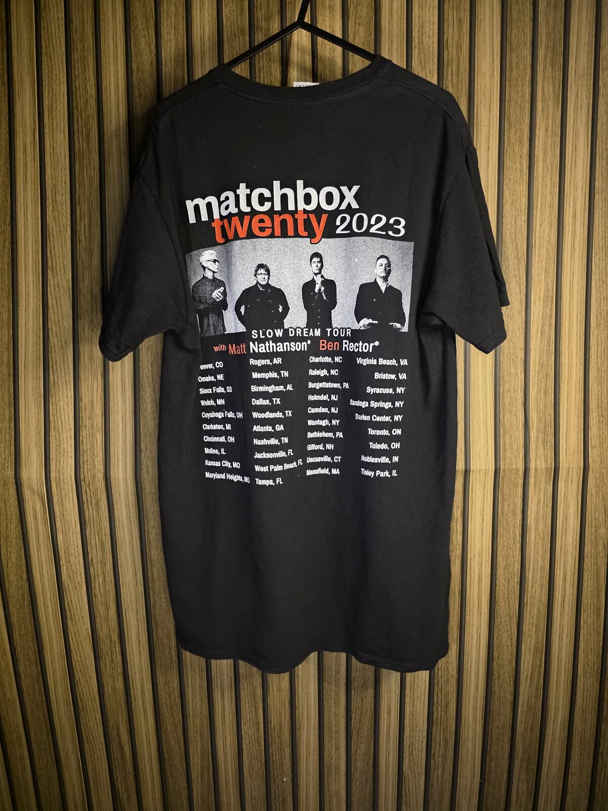 Matchbox Twenty Sun Dream Tour 2023 Black Graphic T-Shirt Medium