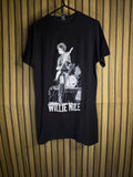 SIGNED RARE Willie Nile Black Graphic T-Shirt Band Print Size Small