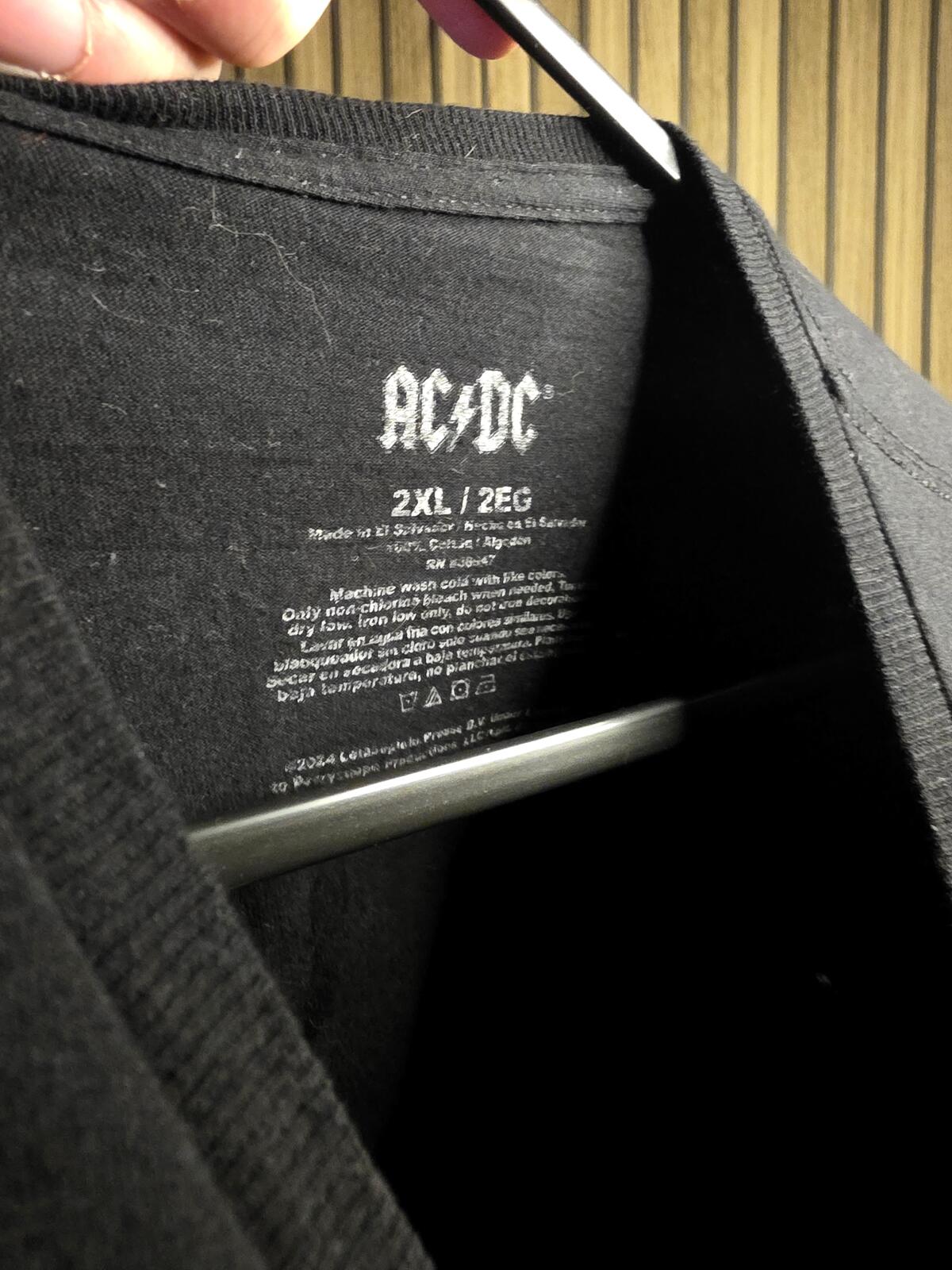 AC/DC Back In Black Graphic T-Shirt Black 2XL