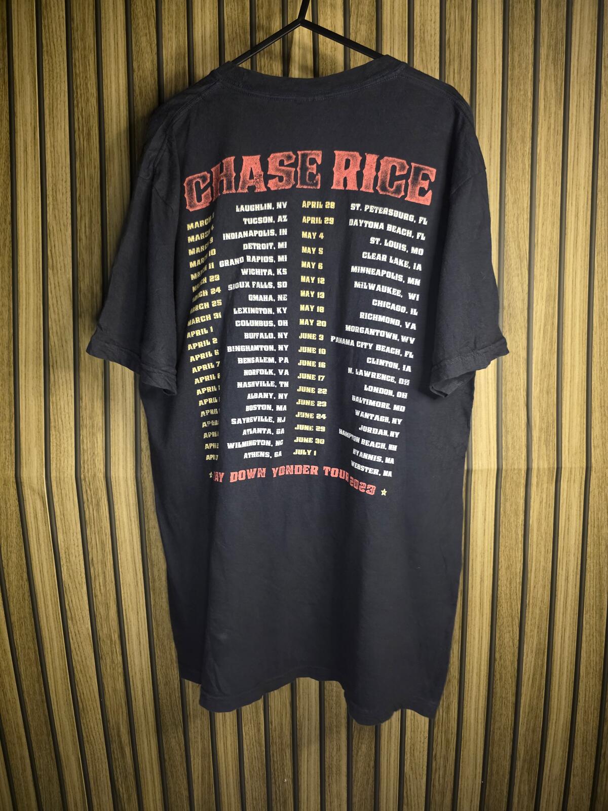 Chase Rice Tour 2023 Graphic T-Shirt Black XXL