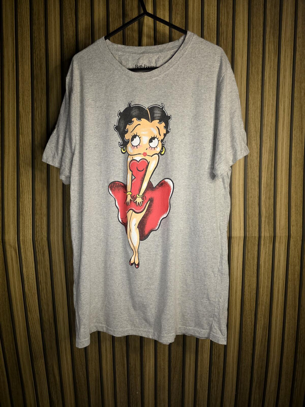 Graphic Betty Boop T-Shirt Grey Casual Size L