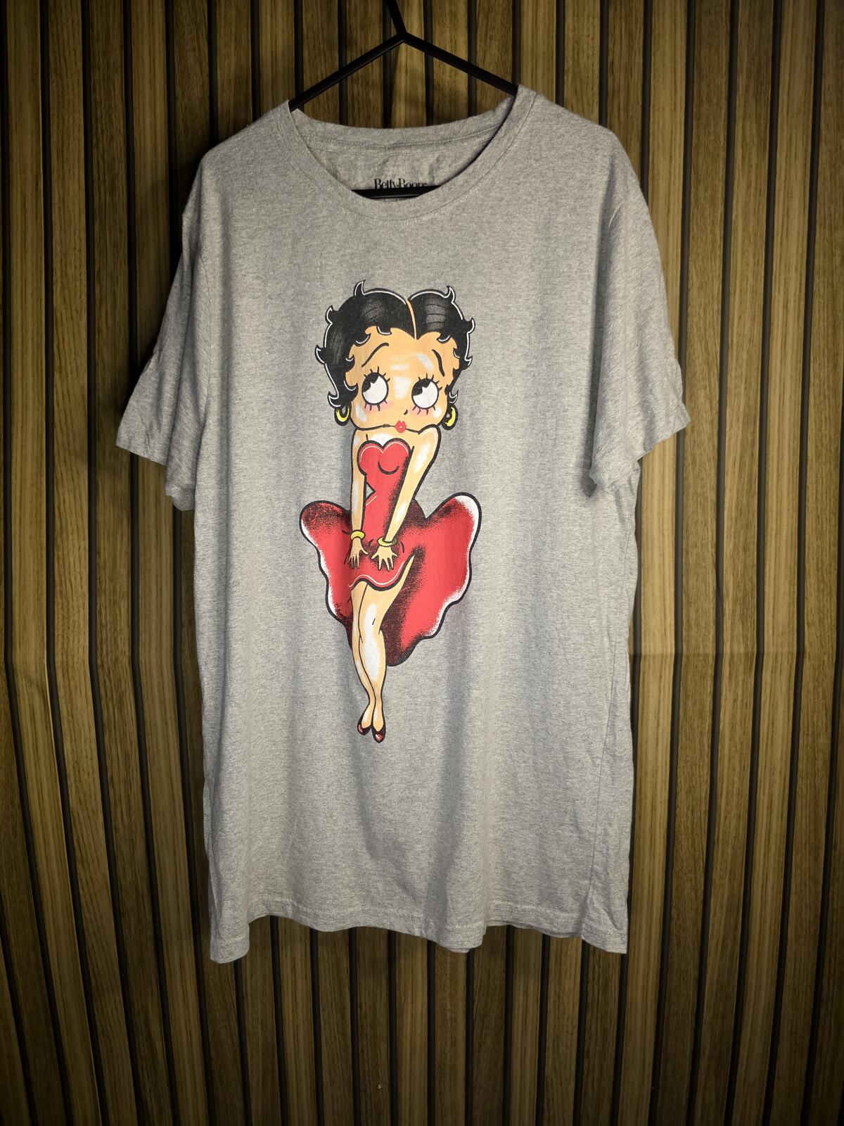 Graphic Betty Boop T-Shirt Grey Casual Size L