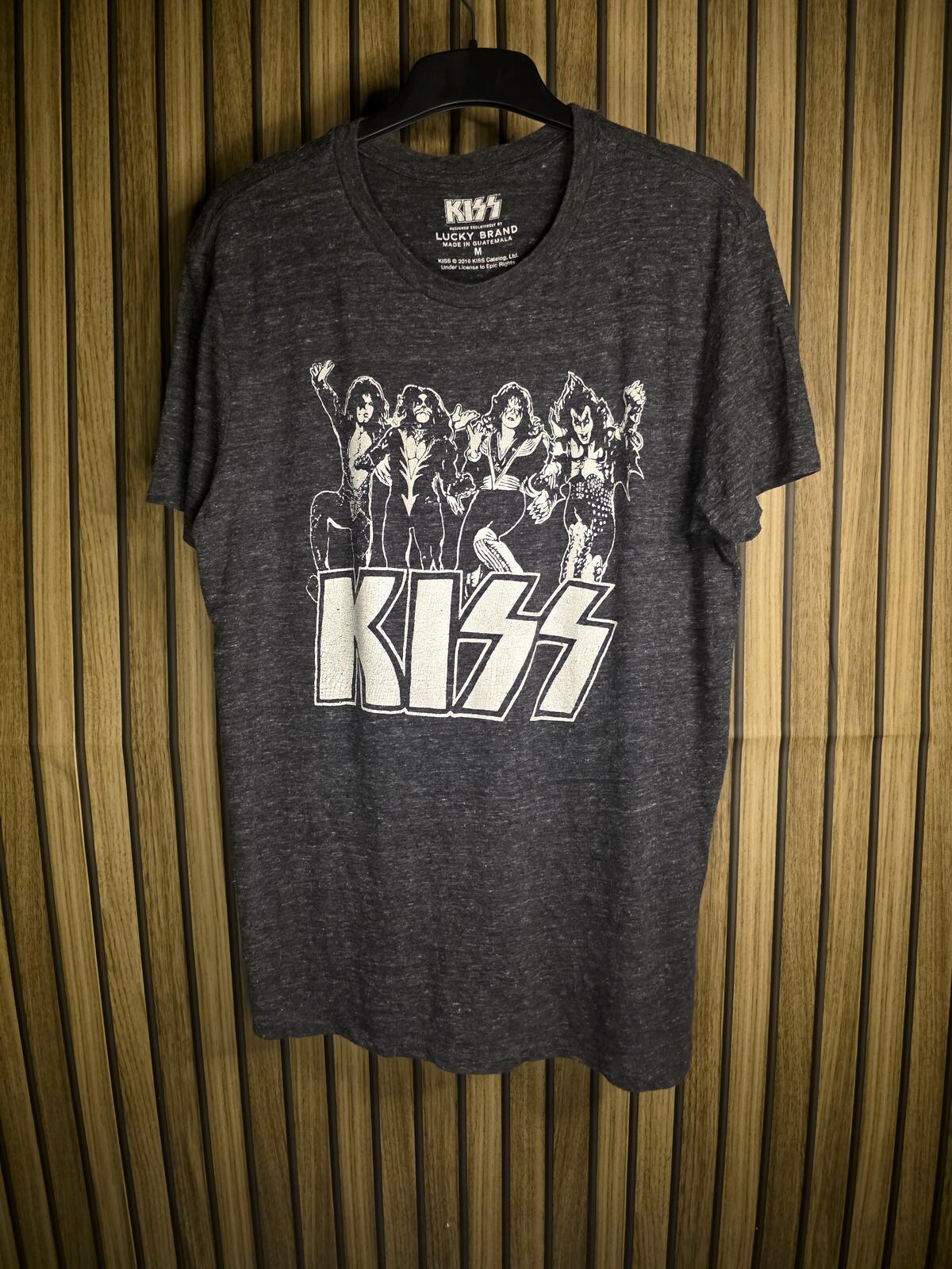 KISS Band Graphic T-Shirt Charcoal Grey Medium