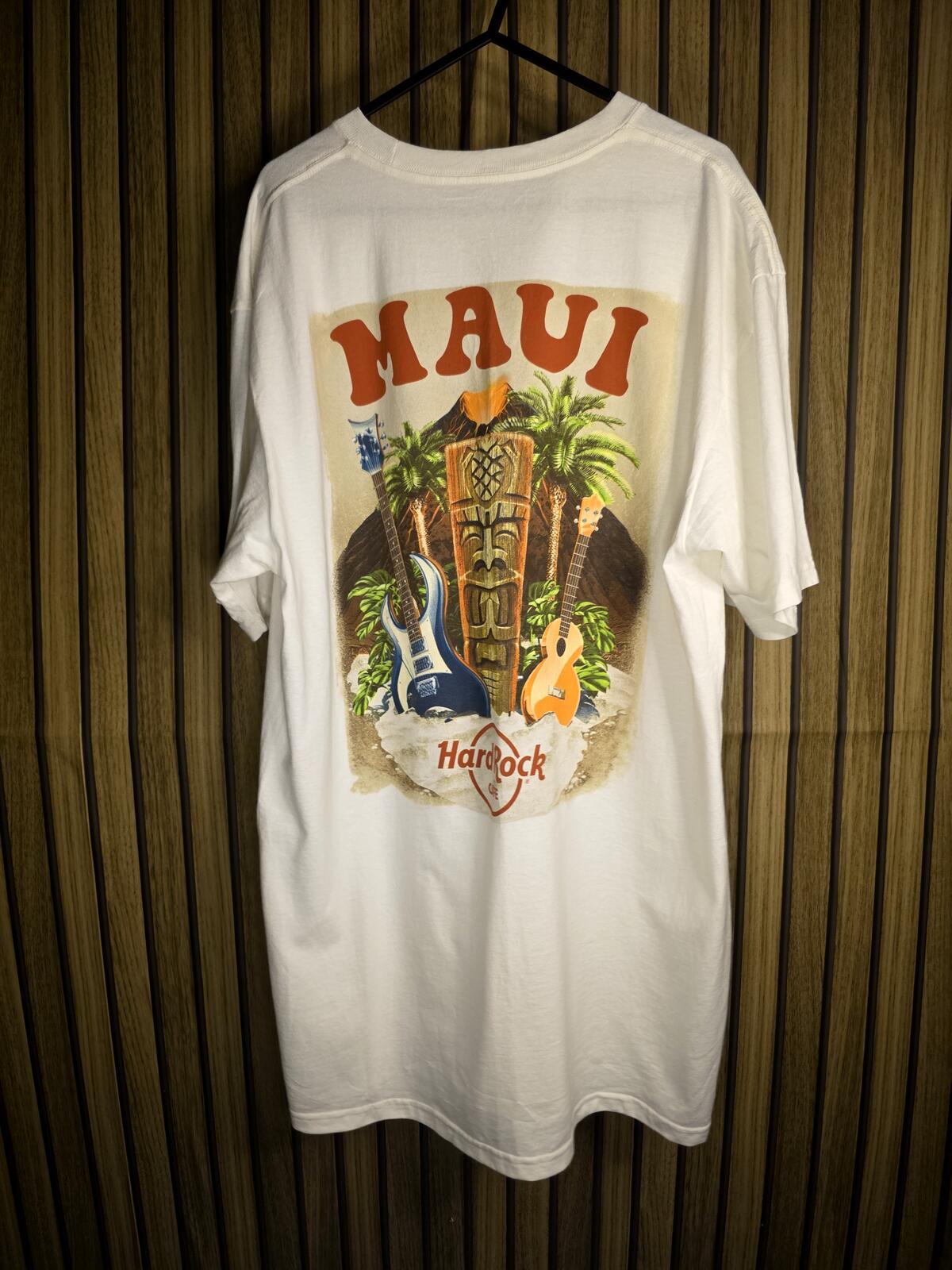 Hard Rock Cafe Maui Graphic T-Shirt White Large