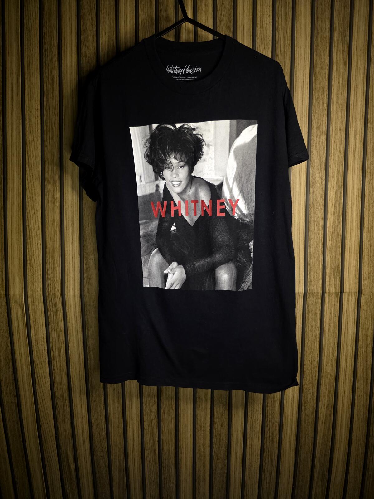 Whitney Houston Black Graphic T-shirt Size S