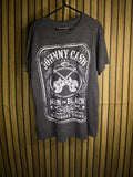 Cash Johnny Cash Man in Black Graphic T-Shirt Charcoal Grey Medium