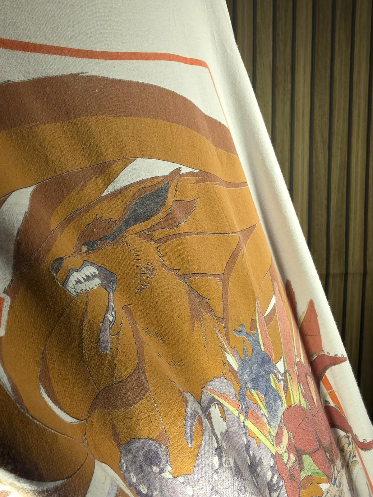 Naruto Shippuden T-shirt Tail Beast Graphic White Size S
