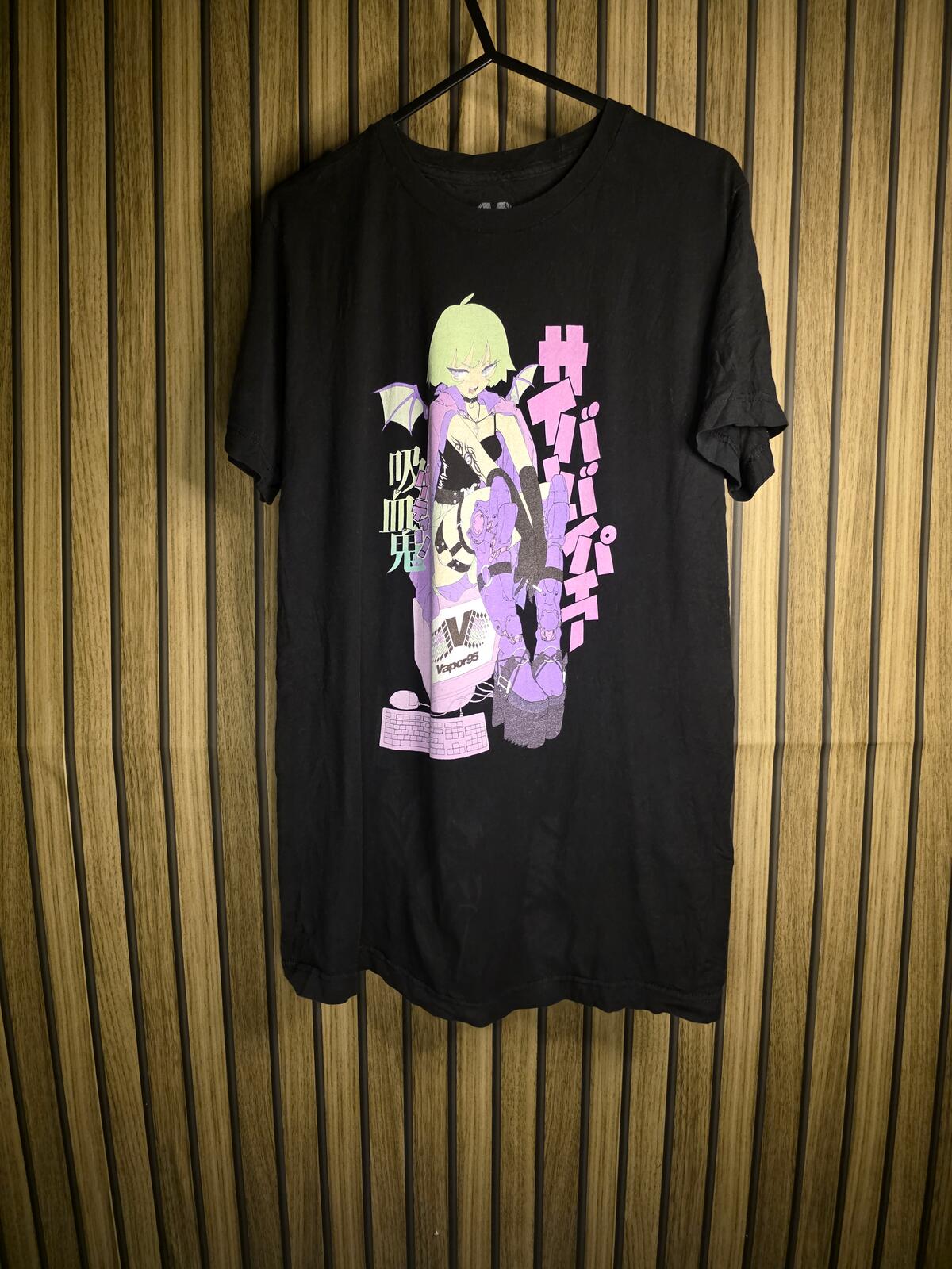 Vapor95 Anime Graphic T-Shirt Black Small