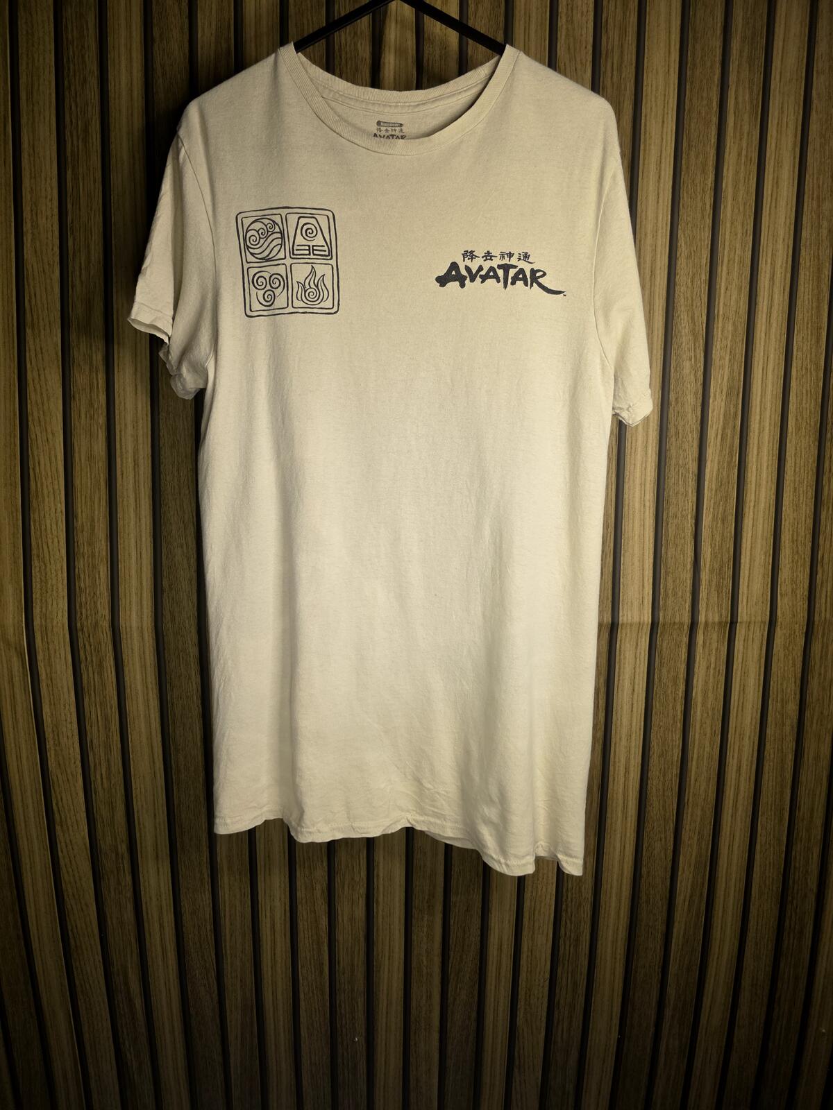 Avatar T-shirt with Elemental Symbols Beige Size S