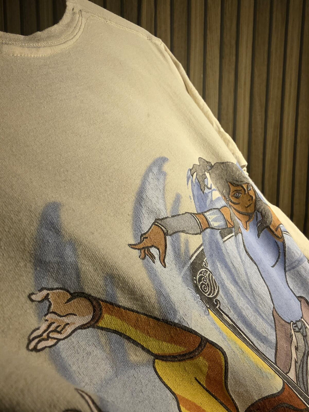Avatar T-shirt with Elemental Symbols Beige Size S