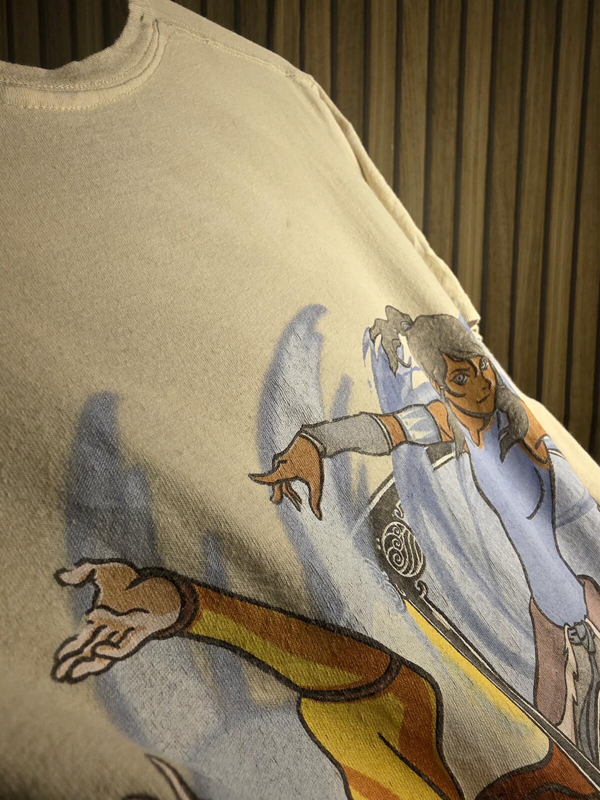 Avatar T-shirt with Elemental Symbols Beige Size S