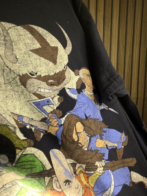 Avatar The Last Airbender Graphic T-Shirt Black Size L
