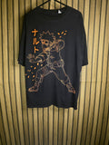 Naruto T-Shirt Black Orange Print Medium
