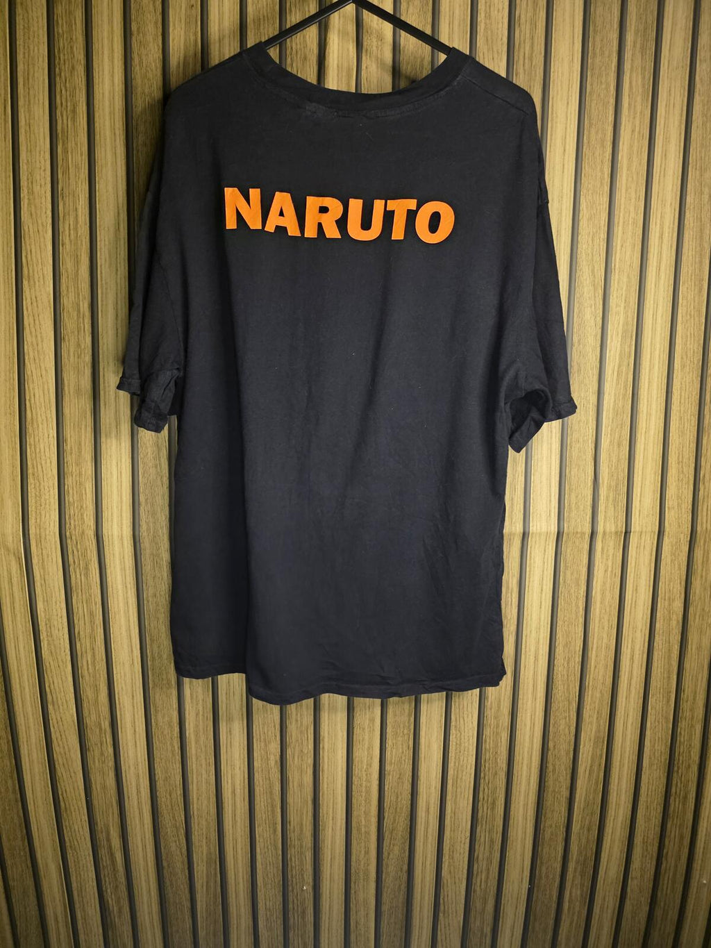 Naruto T-Shirt Black Orange Print Medium