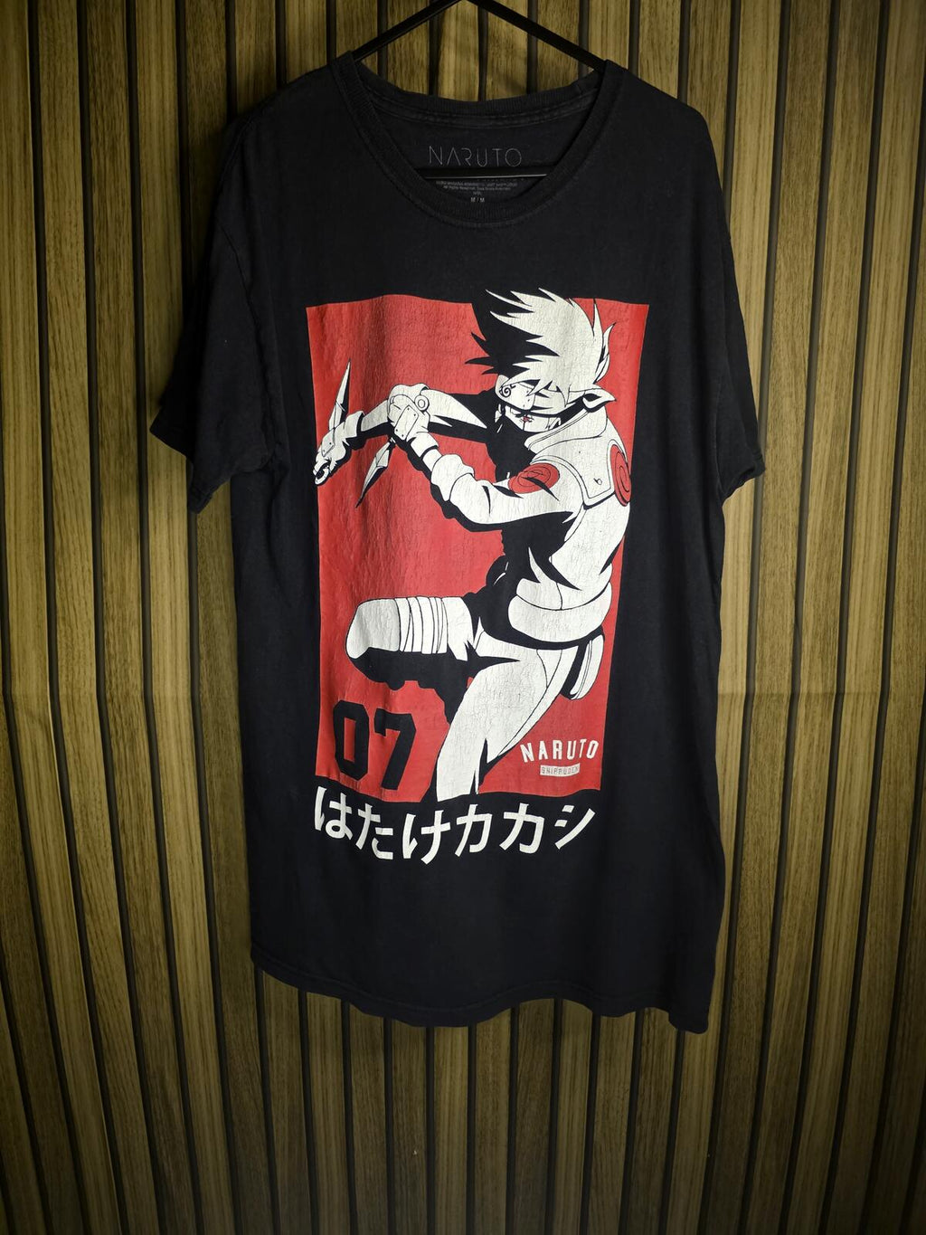 Naruto Shippuden Kakashi Graphic T-Shirt Black Medium