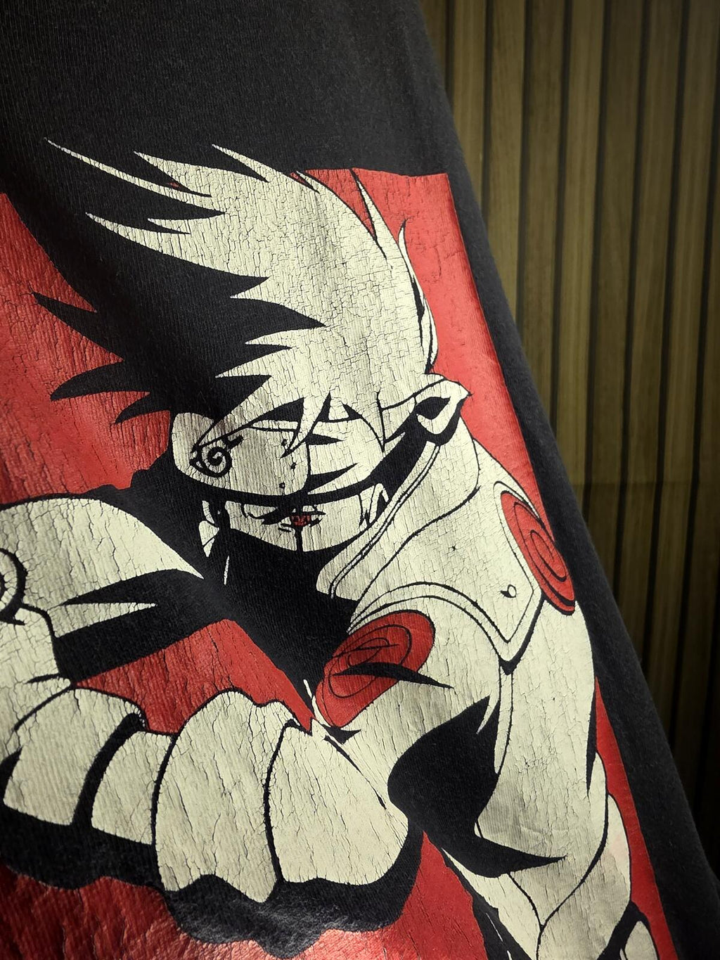 Naruto Shippuden Kakashi Graphic T-Shirt Black Medium