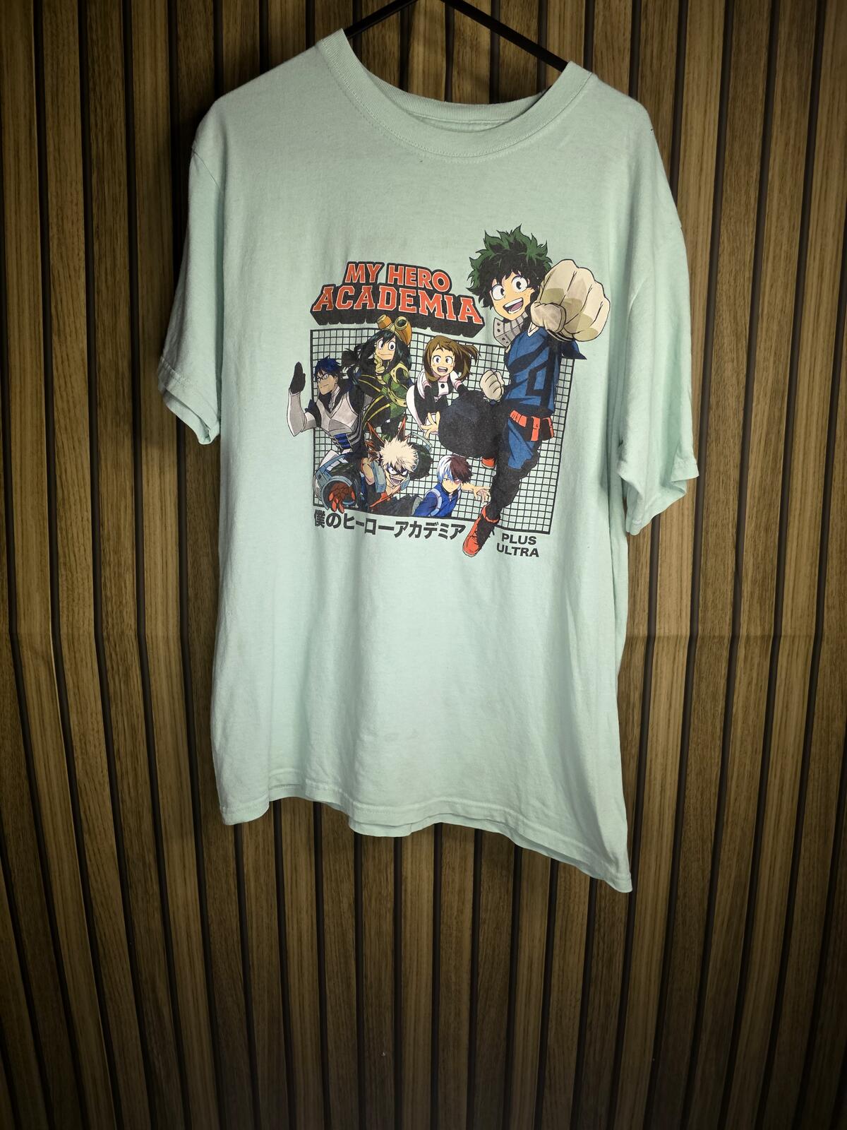 My Hero Academia Graphic T-Shirt Green Medium Anime Characters