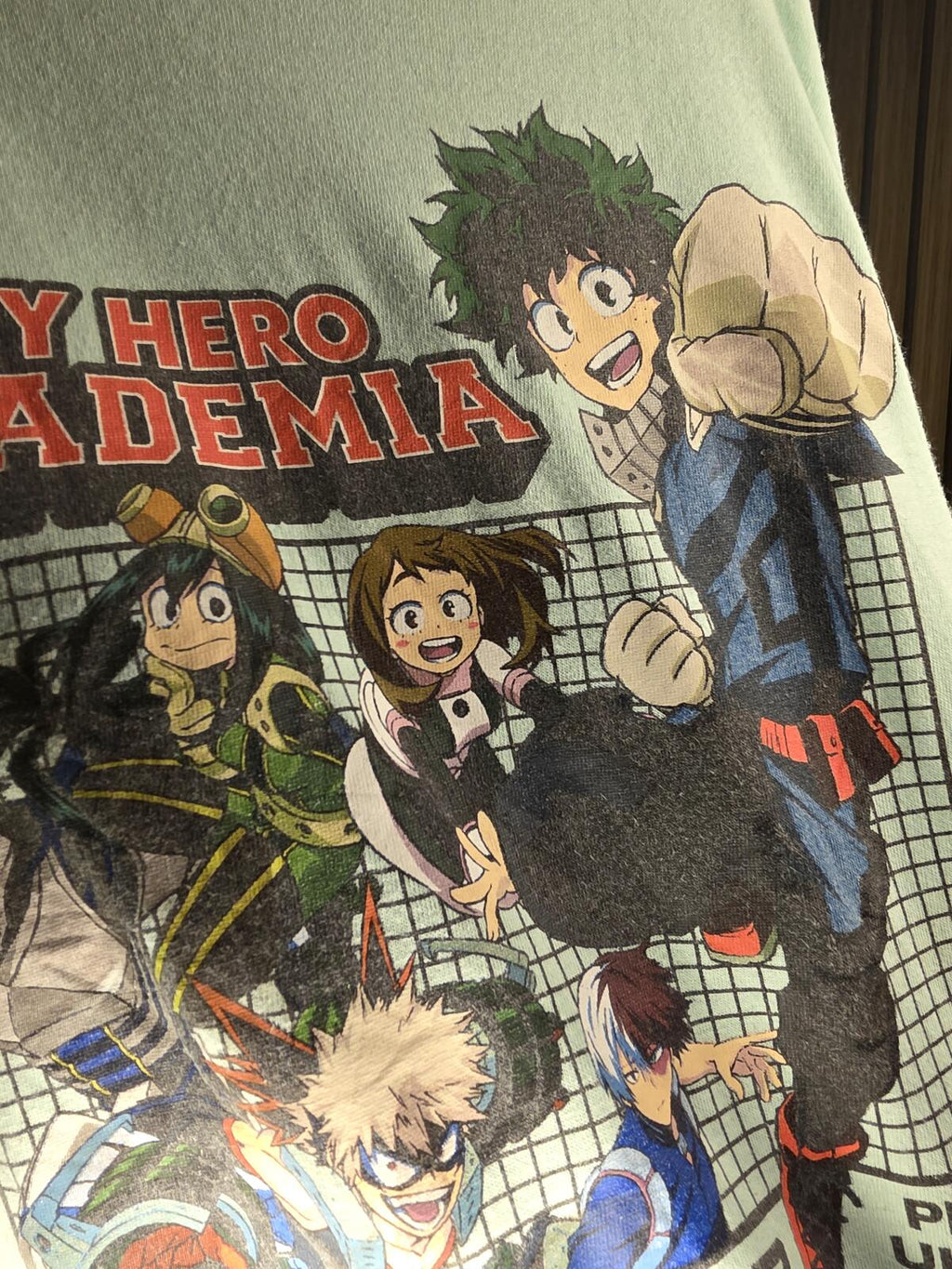 My Hero Academia Graphic T-Shirt Green Medium Anime Characters