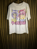 Zara Anime Graphic White T-Shirt Size 13-14