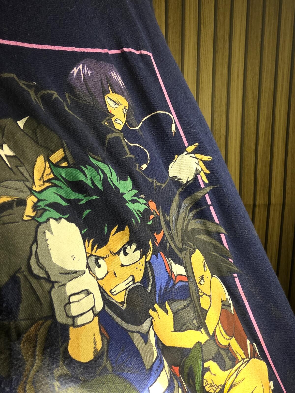 My Hero Academia Graphic T-Shirt Navy Blue XXL Fit