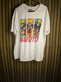 Naruto Graphic T-Shirt White Anime Size Regular Small