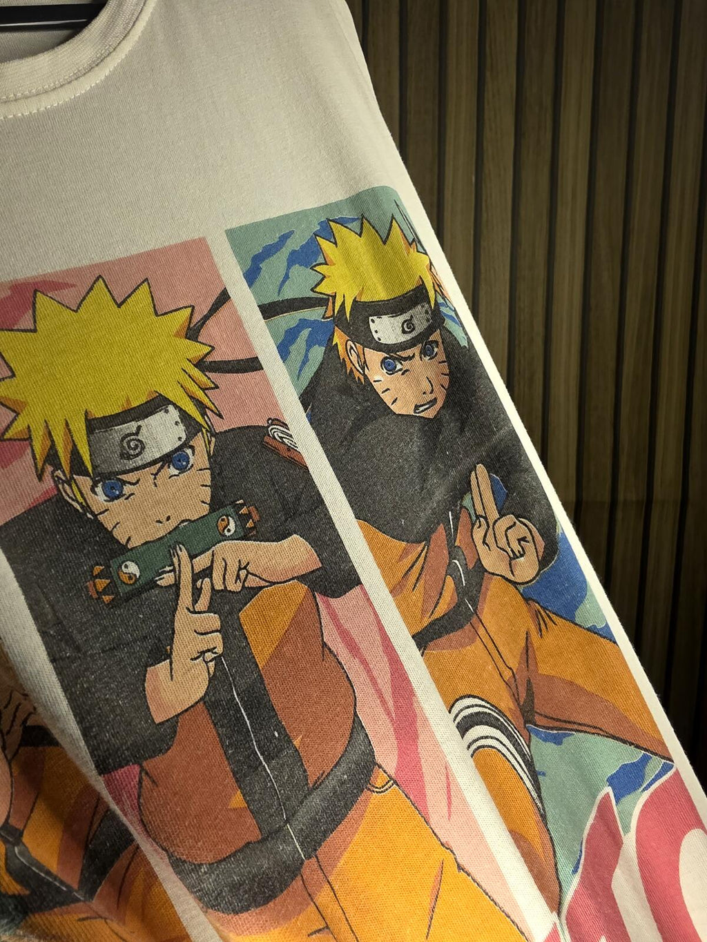 Naruto Graphic T-Shirt White Anime Size Regular Small