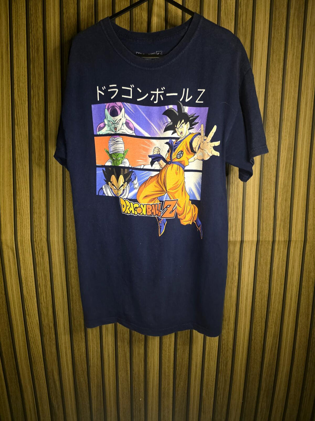 Dragon Ball Z Graphic T-Shirt Anime Characters Navy Blue Medium
