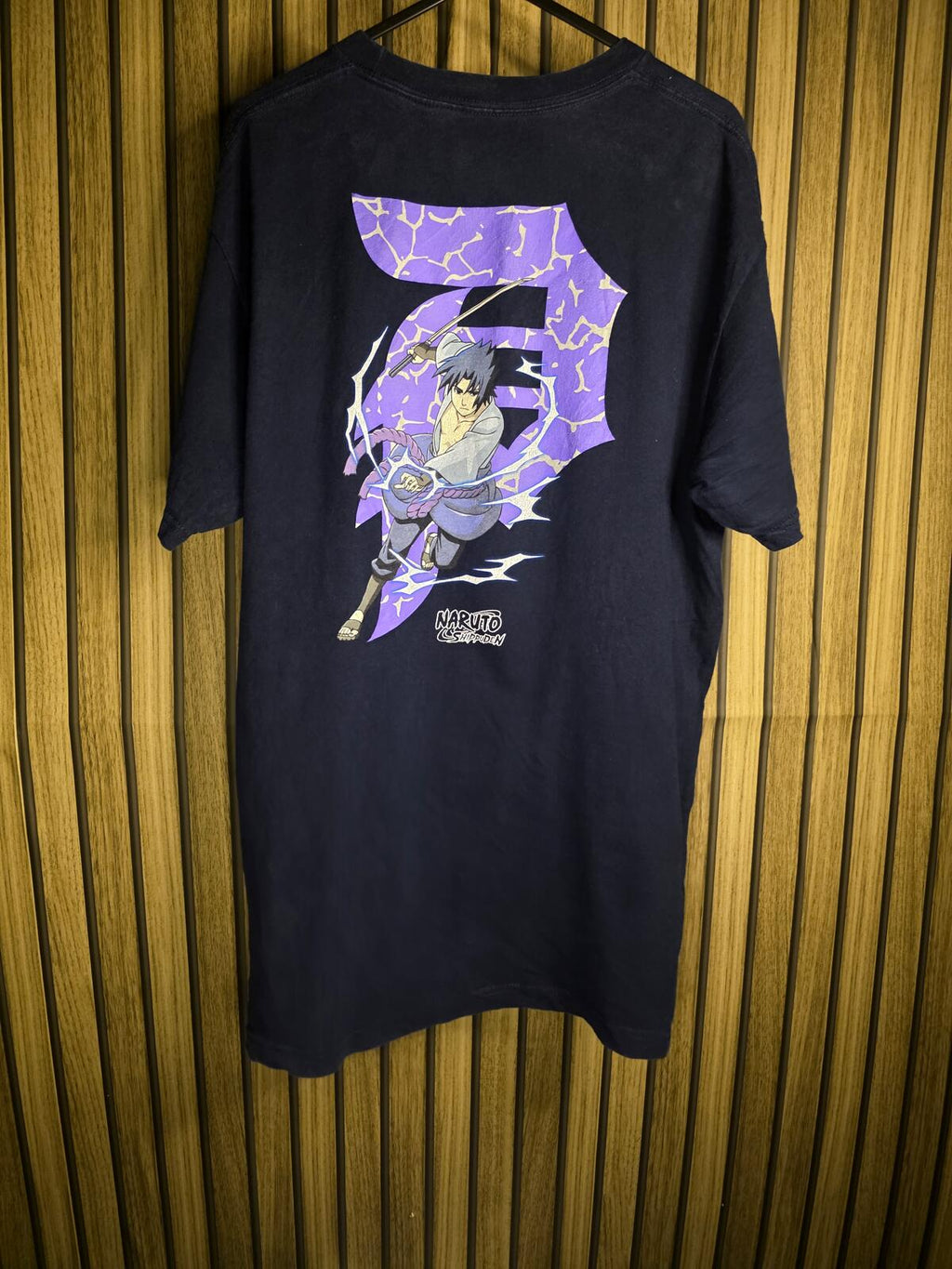 Naruto x Primitive Men's Black T-Shirt with Purple Graphic Print Size M
