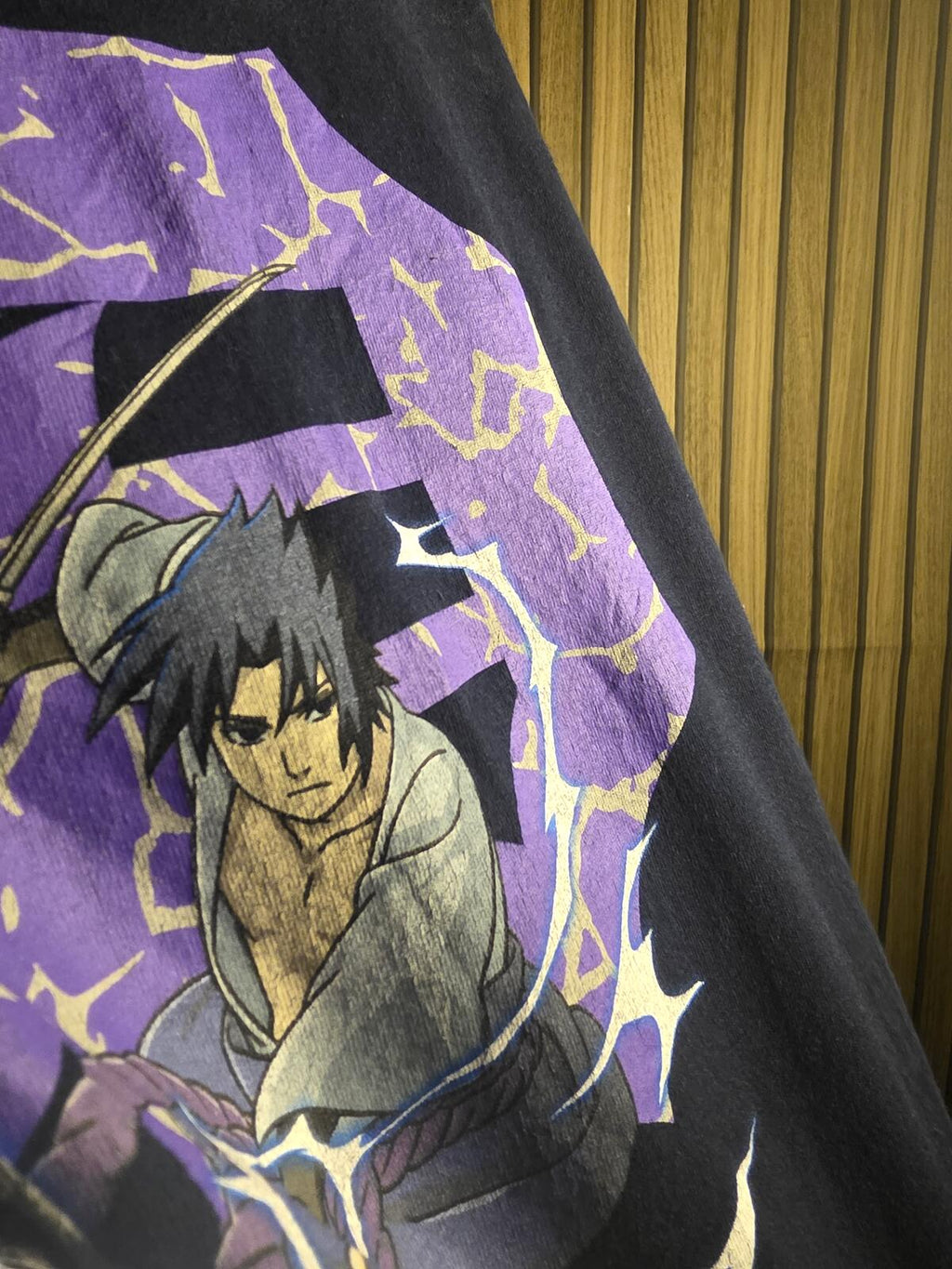 Naruto x Primitive Men's Black T-Shirt with Purple Graphic Print Size M