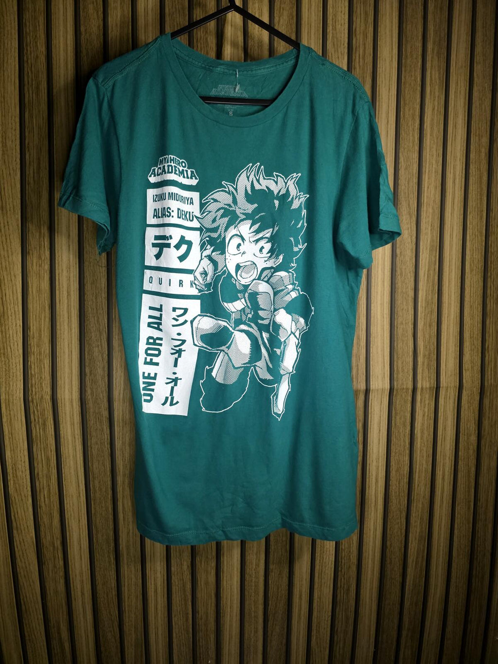 My Hero Academia Izuku Midoriya Graphic T-Shirt Green Size S