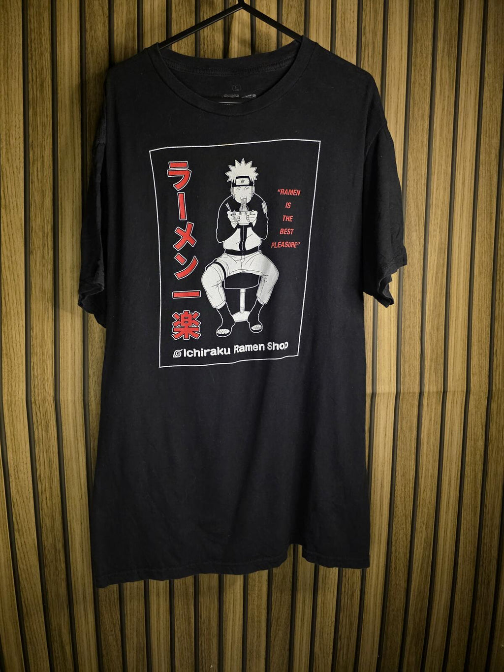 Naruto Graphic T-shirt Ichiraku Ramen Shop Black Large