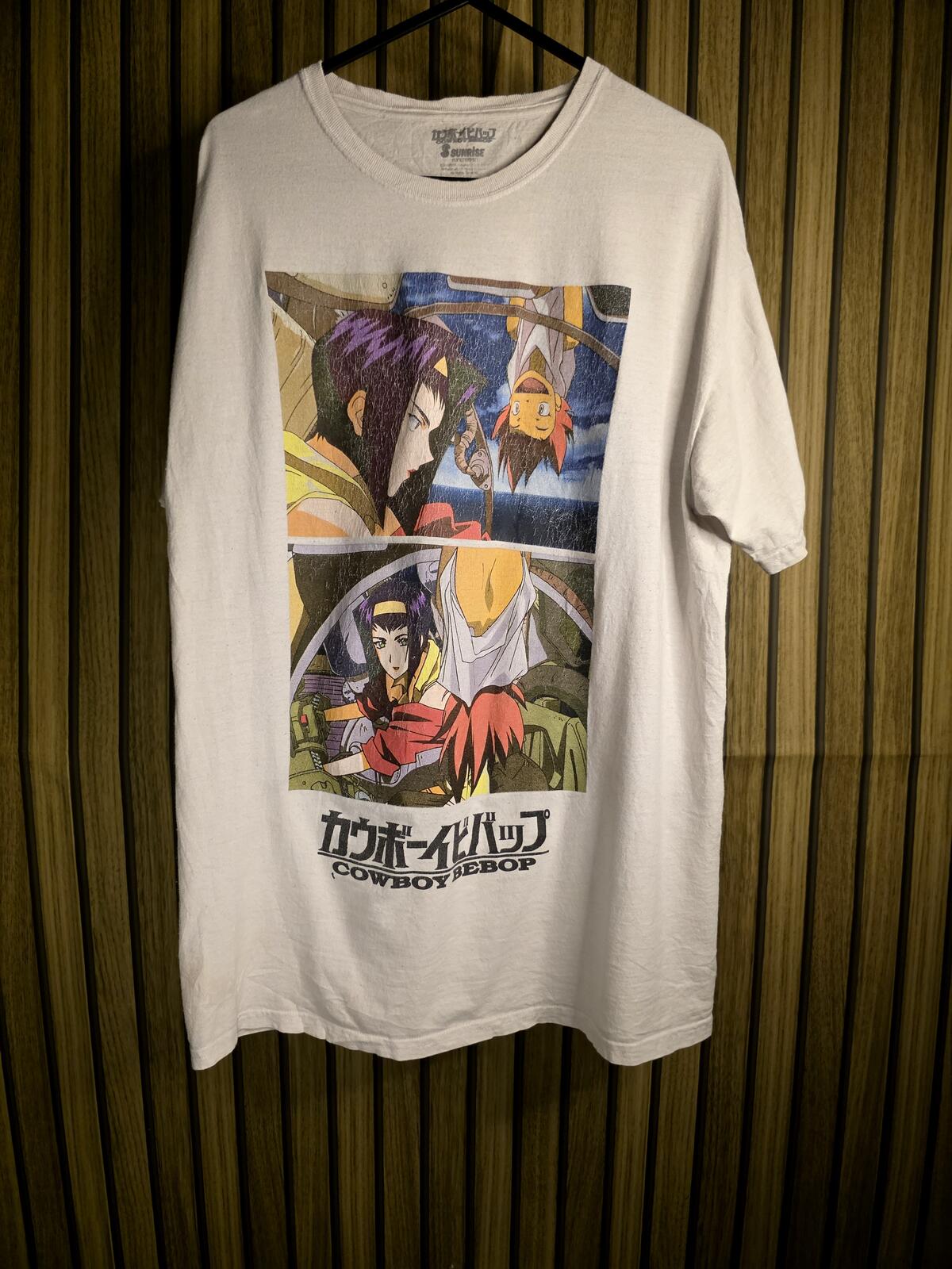 Sunrise Cowboy Bebop Anime Graphic T-Shirt White Size Medium