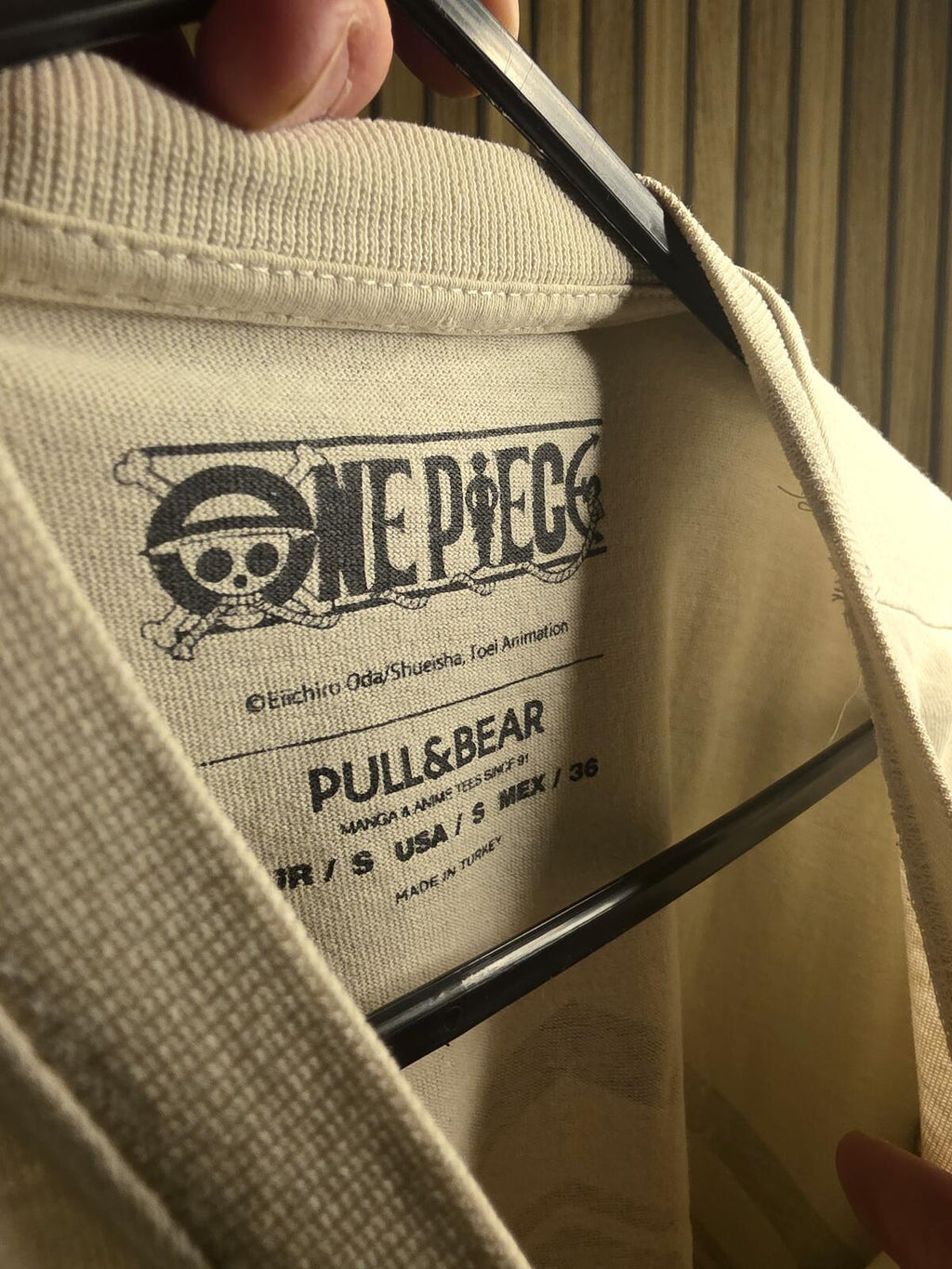 One Piece Graphic T-Shirt Cream Colour Small