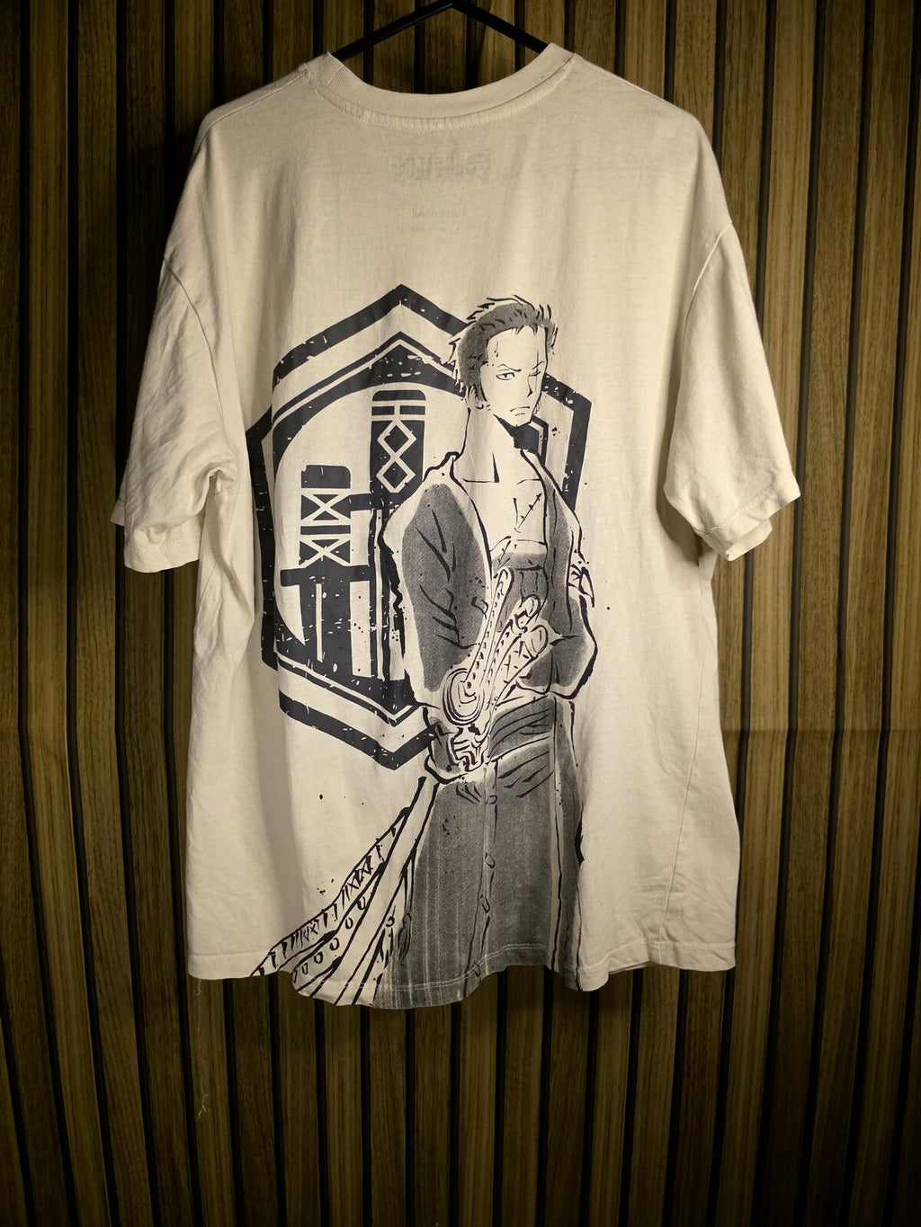 One Piece Graphic T-Shirt Cream Colour Small