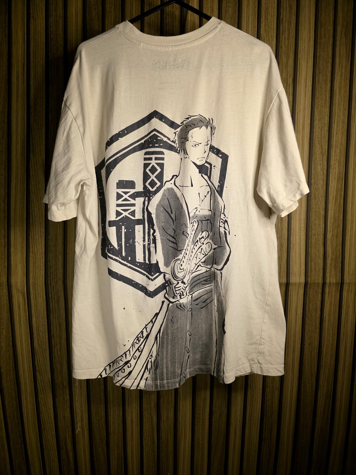 One Piece Graphic T-Shirt Cream Colour Small